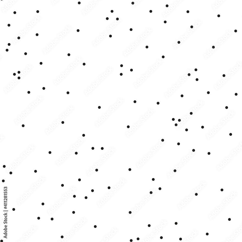Dotty seamless vector pattern. Simple dots black and white Scandinavian baby print. Abstract Circle geometric nursery design
