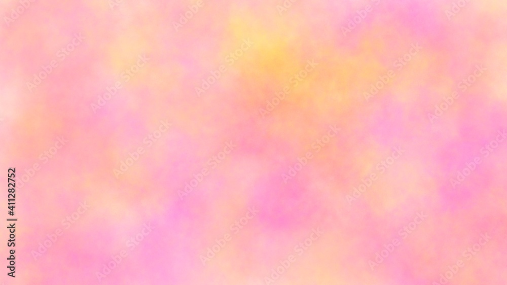 Abstract Pink and yellow water color texture background . Colorful smooth illustration