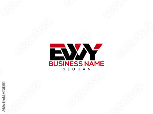 EWY Logo Letter Vector For Brand photo