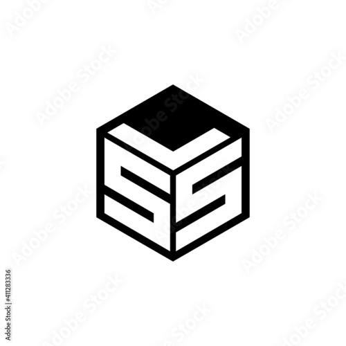 SSL letter logo design with white background in illustrator, cube logo, vector logo, modern alphabet font overlap style. calligraphy designs for logo, Poster, Invitation, etc.
