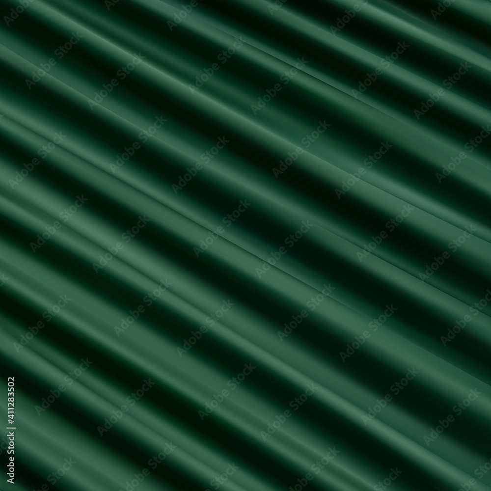 Fototapeta premium Smooth elegant green silk or satin luxury cloth texture can use as abstract background. Luxurious background design. eps 10