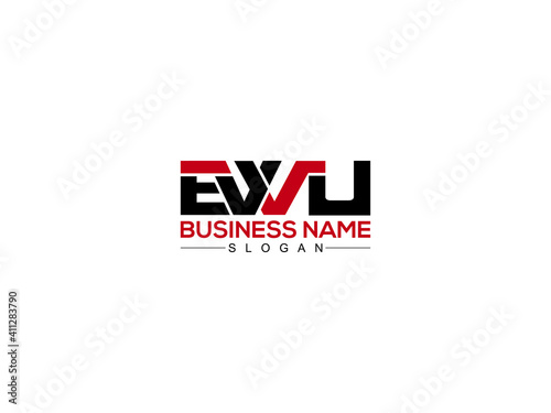 EWU Logo Letter Vector For Brand photo