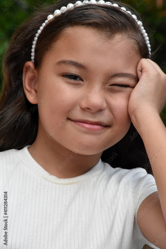 An Adorable Asian Female Adolescent Closeup An Adorable Asian Female Adolescent Closeup