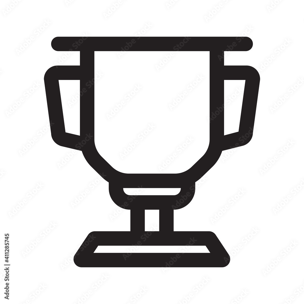 Winner Cup outline icon isolated on white background Winner Cup outline icon isolated on white background
