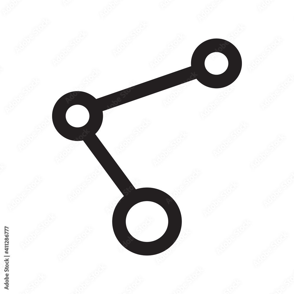 Share outline icon isolated on white background Share outline icon isolated on white background