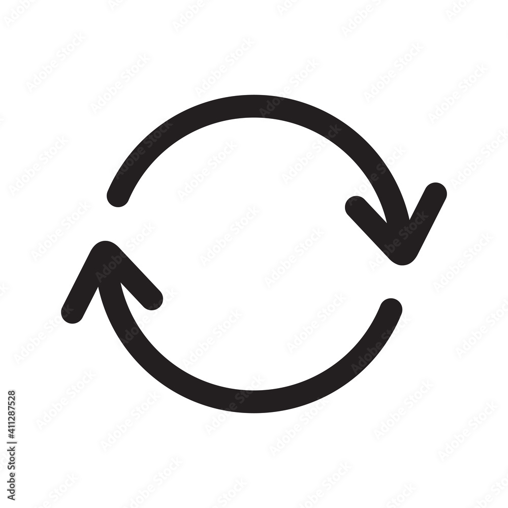 Update outline icon isolated on white background Update outline icon isolated on white background