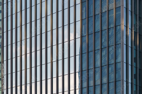 Wallpaper Mural Moscow offices building exterior in winter sunny day. Blue sky had been reflected in the glass of windows. Futuristic business concept. Torontodigital.ca