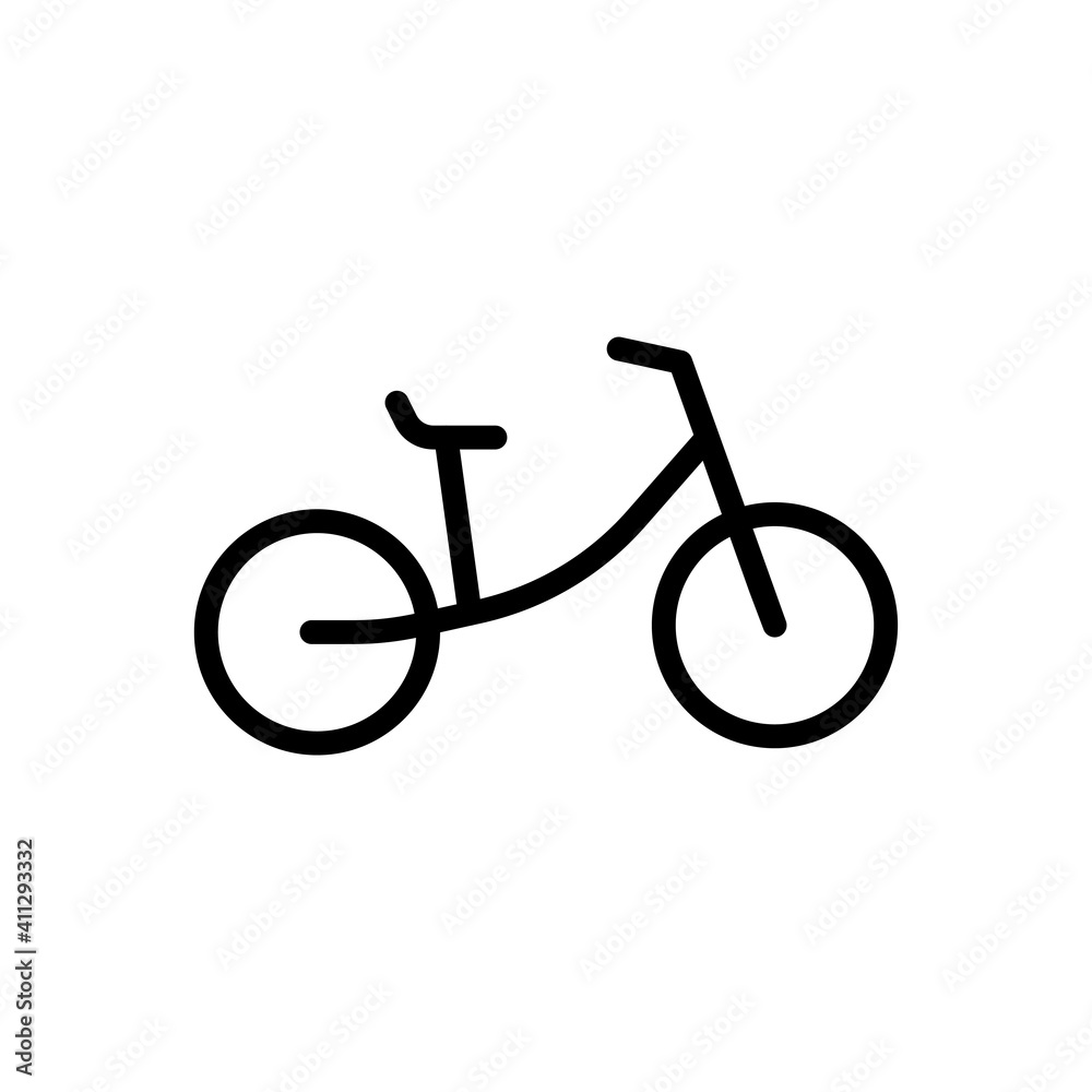 Outline Vector Icon Bike Isolated On A White Background. Bike Icon Sign Outline Vector Icon Bike Isolated On A White Background. Bike Icon Sign