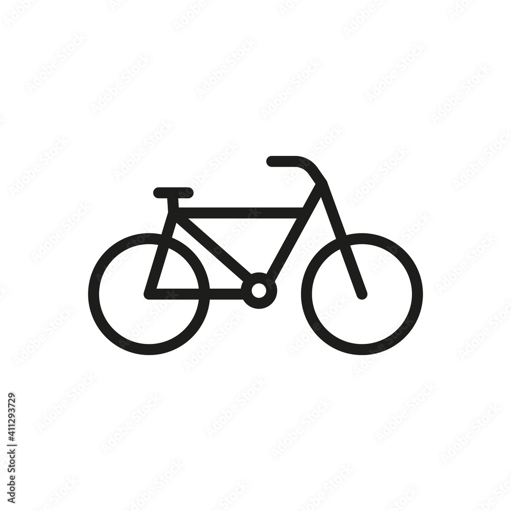 Outline Vector Icon Bike Isolated On A White Background. Bike Icon Sign Outline Vector Icon Bike Isolated On A White Background. Bike Icon Sign