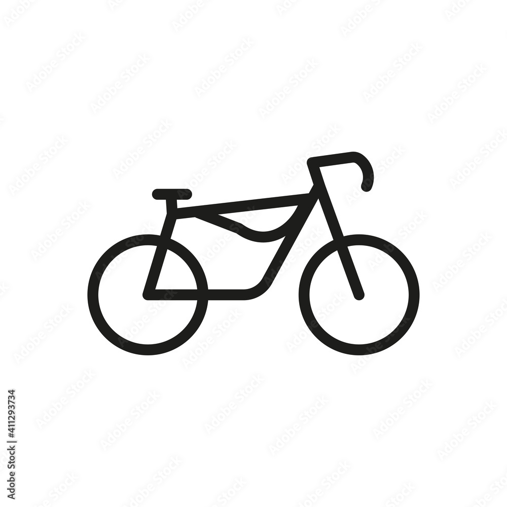 Outline Vector Icon Bike Isolated On A White Background. Bike Icon Sign Outline Vector Icon Bike Isolated On A White Background. Bike Icon Sign