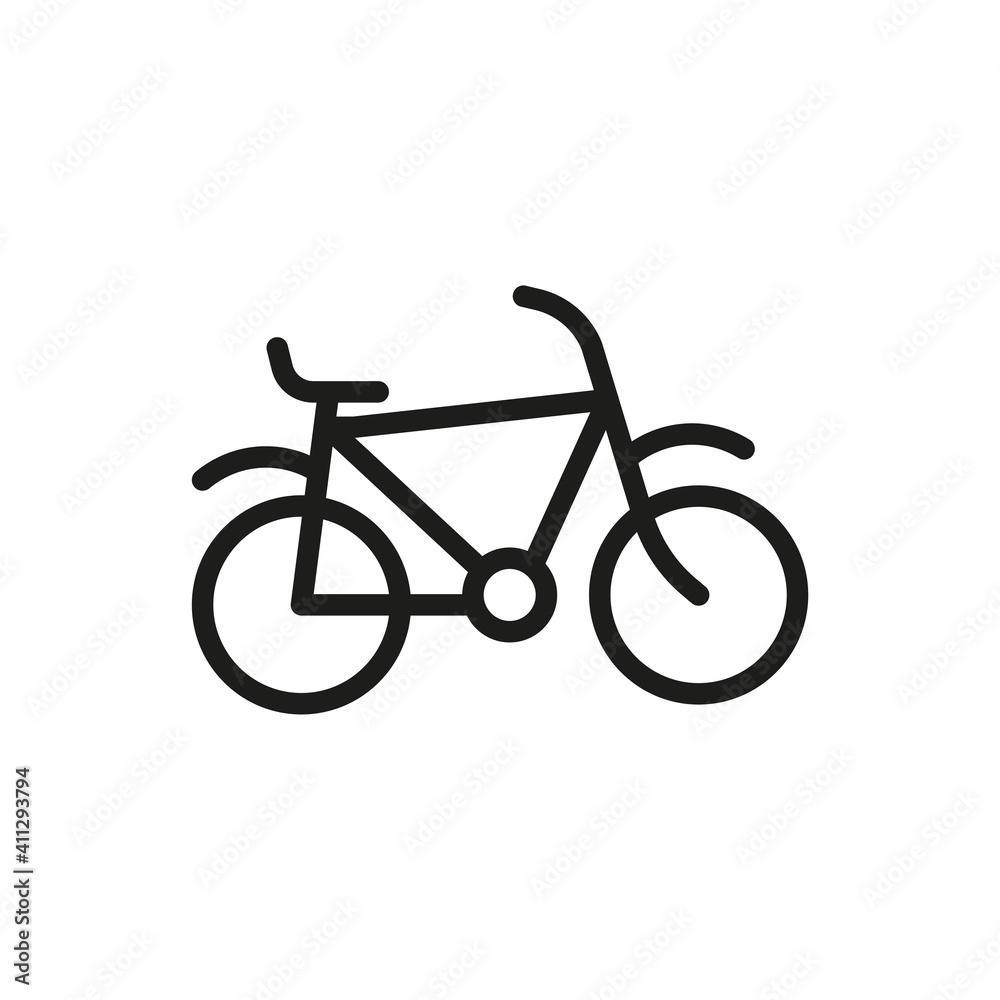 Outline Vector Icon Bike Isolated On A White Background. Bike Icon Sign Outline Vector Icon Bike Isolated On A White Background. Bike Icon Sign