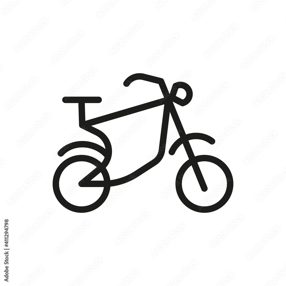 Outline Vector Icon Bike Isolated On A White Background. Bike Icon Sign Outline Vector Icon Bike Isolated On A White Background. Bike Icon Sign