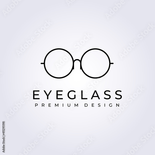 eye glass, spectacles logo vector illustration design graphic