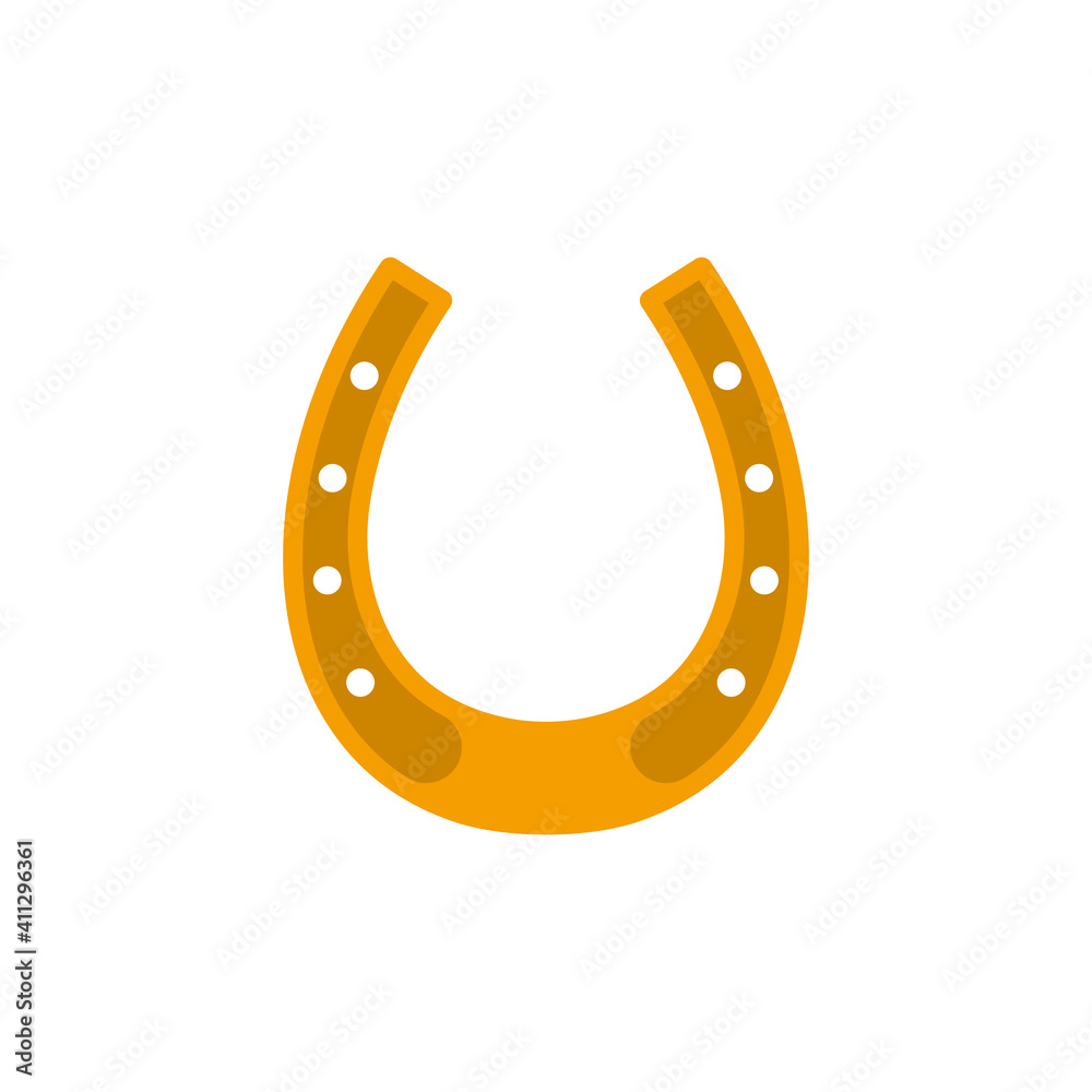 Golden horseshoe icon. Vector illustration. Golden horseshoe icon. Vector illustration.