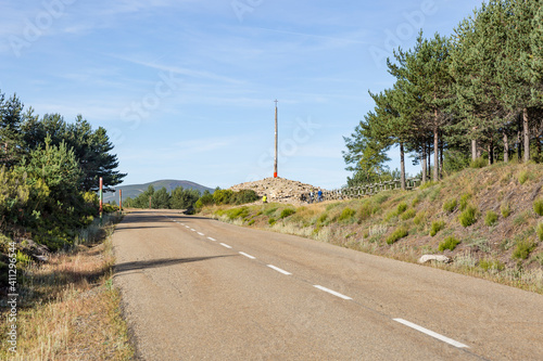 the iron Cross (Cruz de Ferro) - Irago mount (Montes de Léon) next to Foncebadón, Santa Colomba de Somoza, province of Leon, Castile and Leon, Spain photo