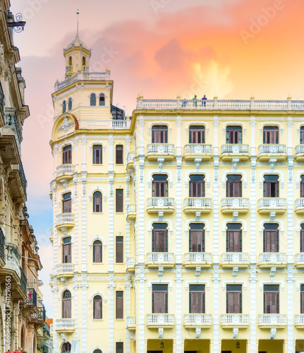 Colonial Buildings in Plaza Vieja in Old Havana, Cuba