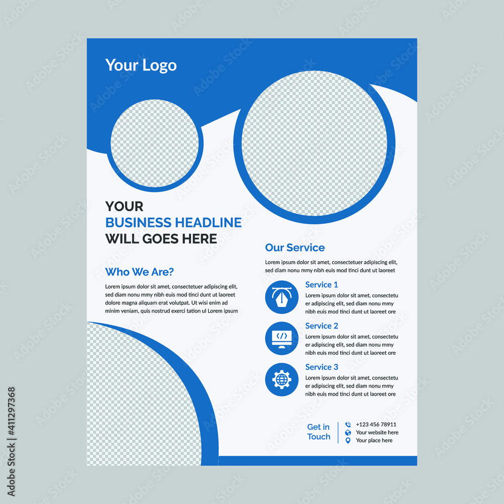 Simple modern creative flyer leaflet Simple modern creative flyer leaflet