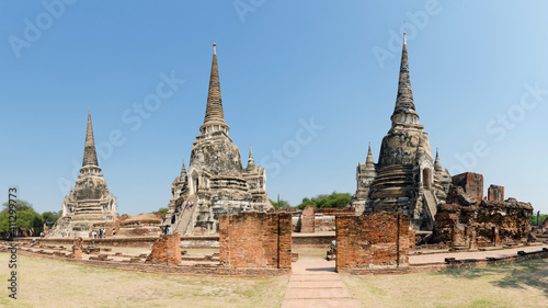 The three chedis of Wat Phra Si Sanphet, Ayutthaya Historical Park, Thailand