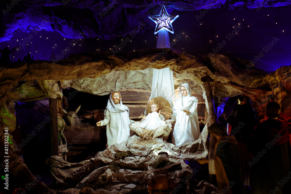 Nativity scene - obrazy, fototapety, plakaty 