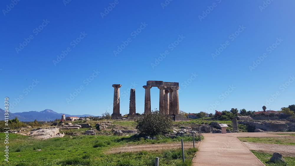 Baalbek, Lebanon - October 2020: Historic temple and monument in Baalback Bekaa area. A Phoenician city where a triad of deities was worshipped, was known as Heliopolis during the Hellenistic period.