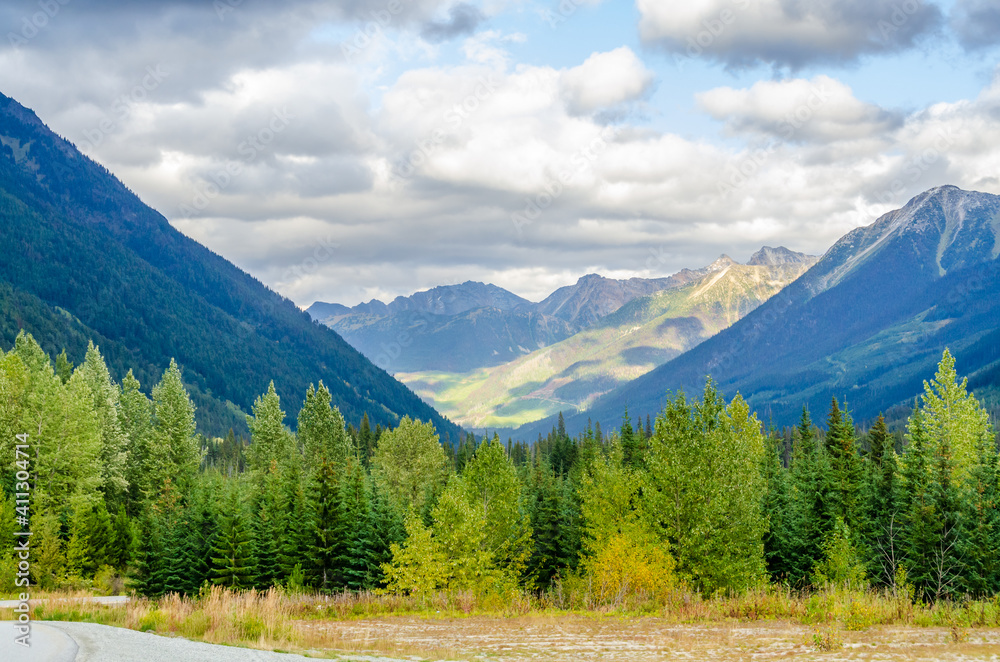 Majestic mountains in British Columbia, Canada.