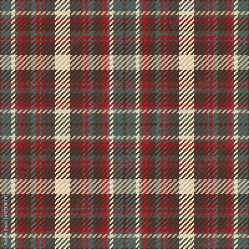 Seamless pattern of scottish tartan plaid. Repeatable background with check fabric texture. Vector backdrop striped textile print.