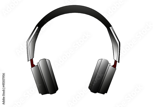 music headphones in vector format. the music. can be used as cover symbol, song background, logo , stereo