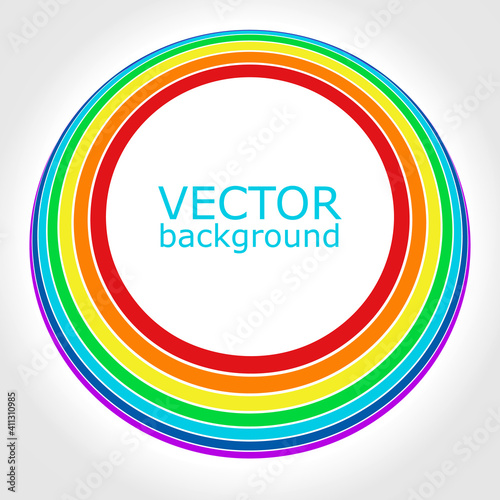 rainbow abstract circle on a light background