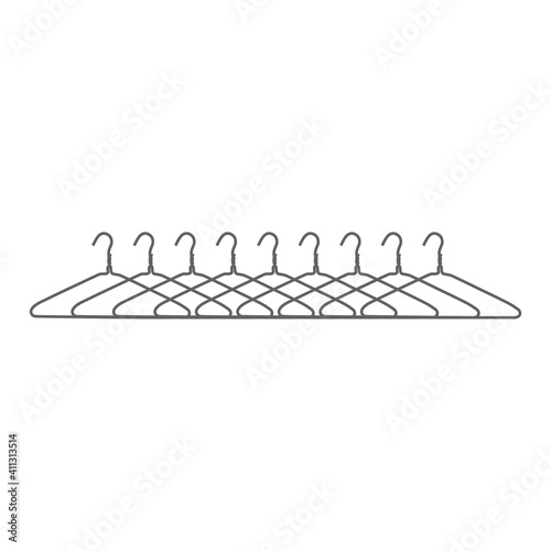 hanger set icon illustration isolated vector on white background stock