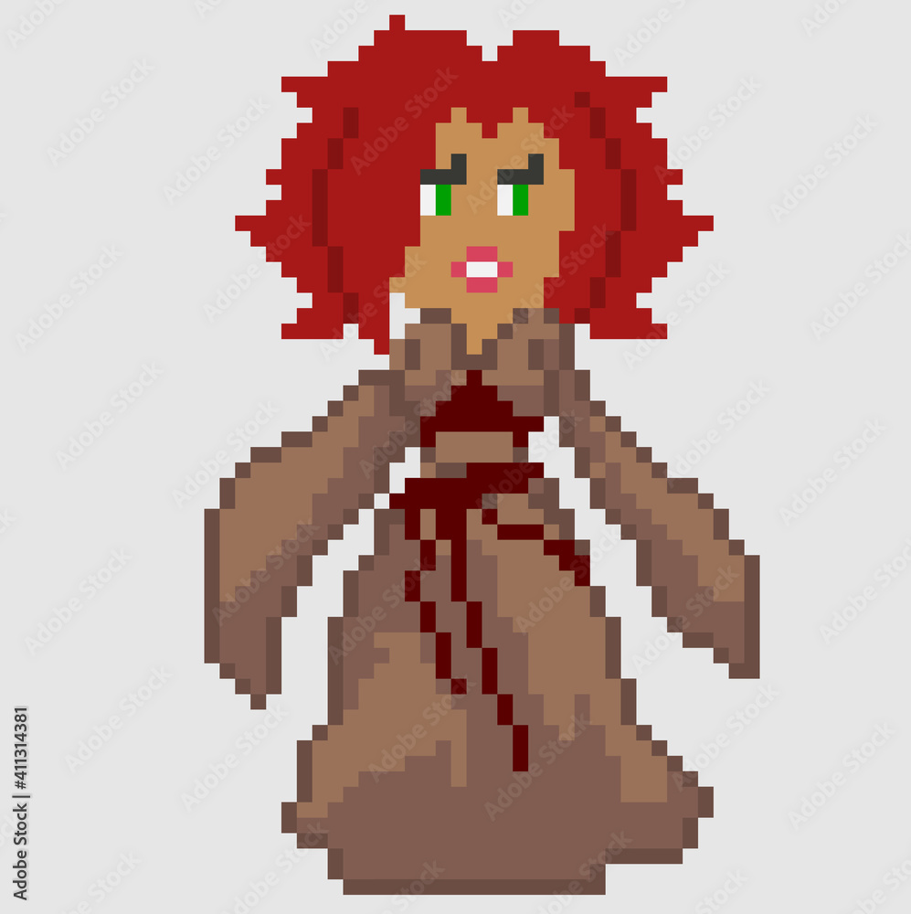 Fototapeta premium Character in pixel art style
