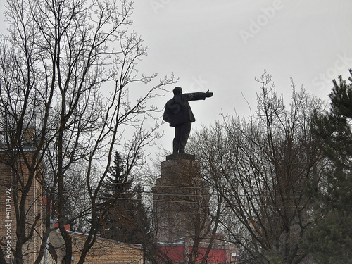 Photography Monument to Vladimir Lenin in Kostroma, Russia
