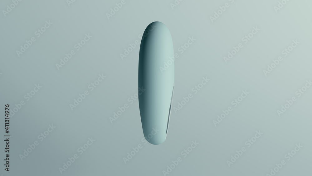 Fototapeta premium Turquoise Silver Sterling Ring Chunky Smooth Stone Band Design 3d illustration render