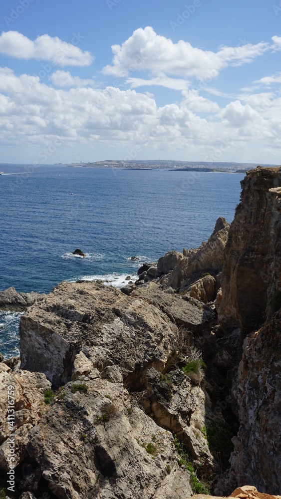 the Marfa Peninsula, Rdum tal-Madonna, Mellieha, Malta, March the Marfa Peninsula, Rdum tal-Madonna, Mellieha, Malta, March