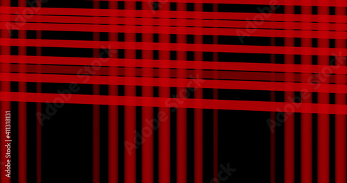 Render with a grid of colored lines on a black background