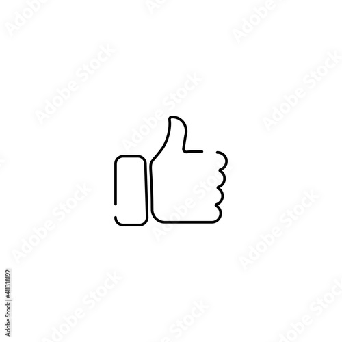 Like finger gesture line emoji art vector icon for apps and websites