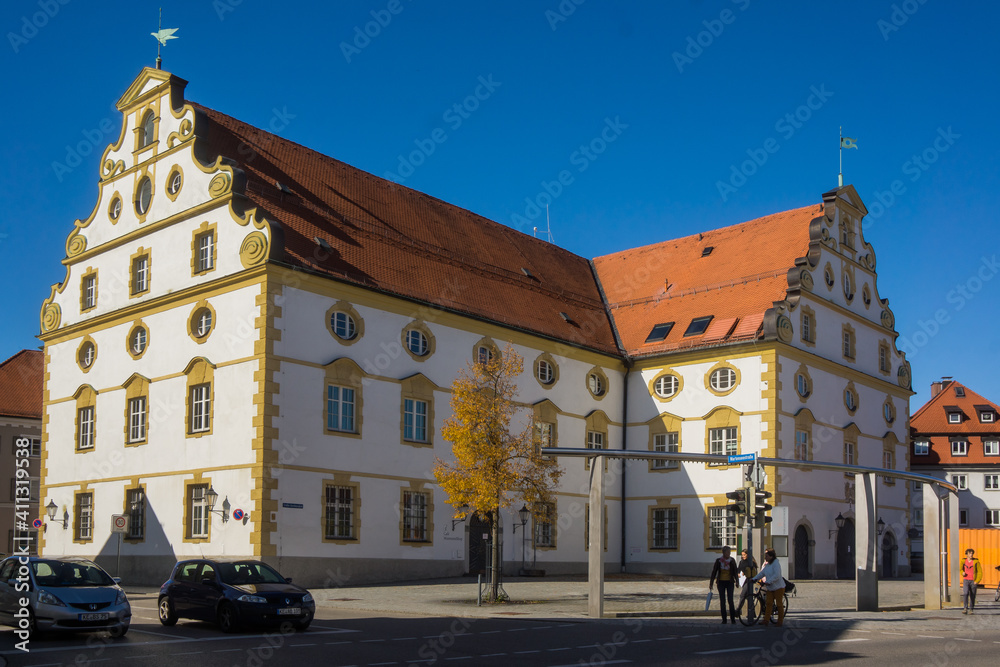 Naklejka premium kempten old center main square bavaria