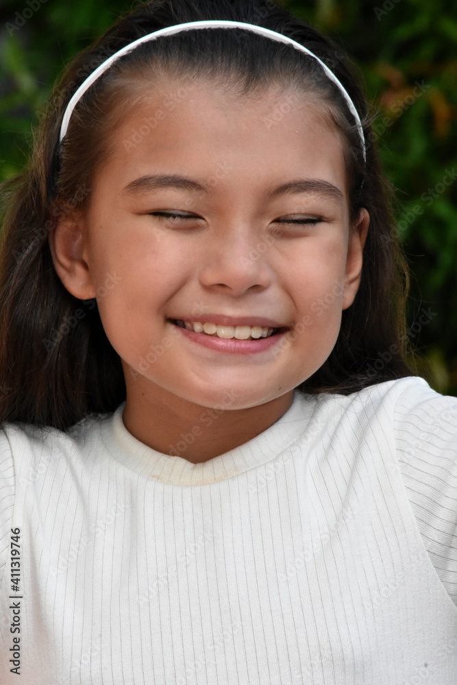Happy Pretty Asian Girl Youth Closeup Happy Pretty Asian Girl Youth Closeup