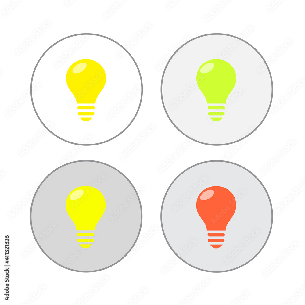 Light bulbs. Bulb icon set Light bulbs. Bulb icon set