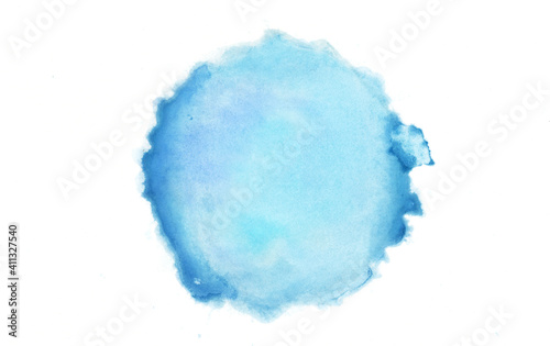 青色の水彩の筆の跡、背景素材、テクスチャ