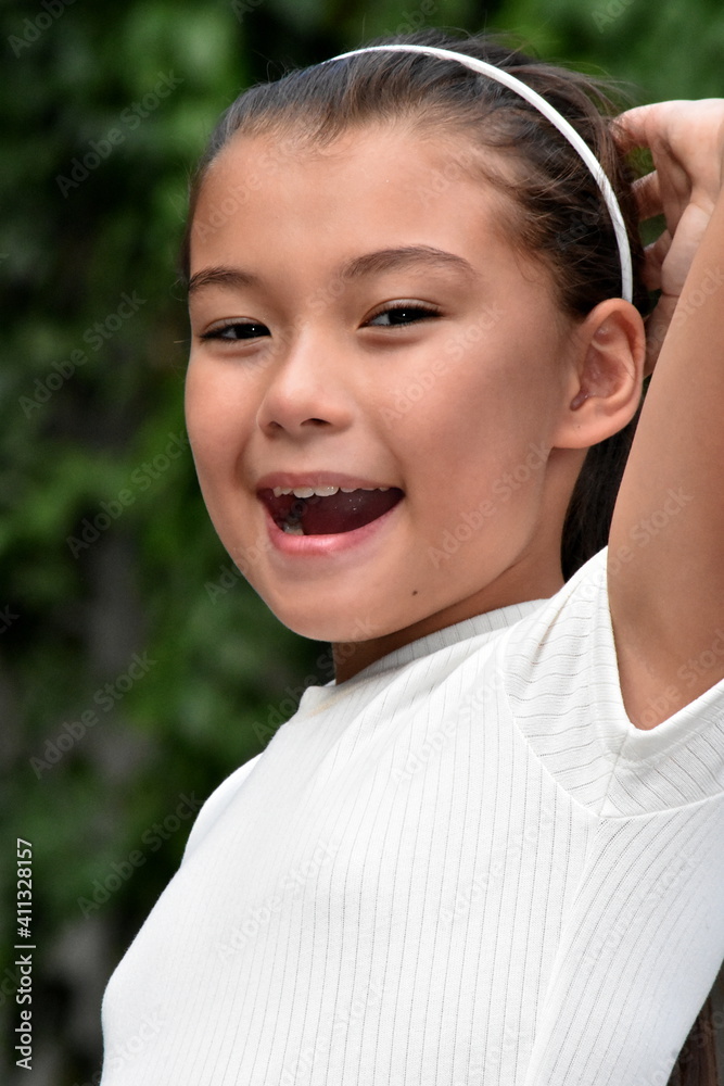 A Happy Beautiful Philippina Person Closeup A Happy Beautiful Philippina Person Closeup