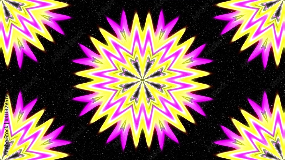 Obraz premium Seamless endless repeating multicolored bright ornament of different colors on combined background 