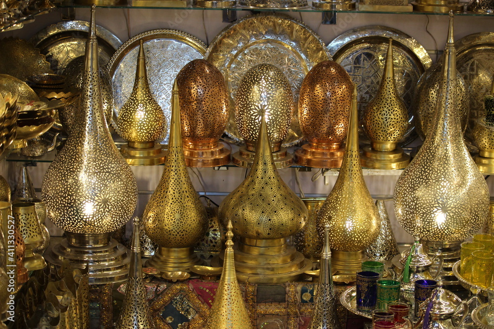 Fototapeta premium beautiful Marrackech color view caption