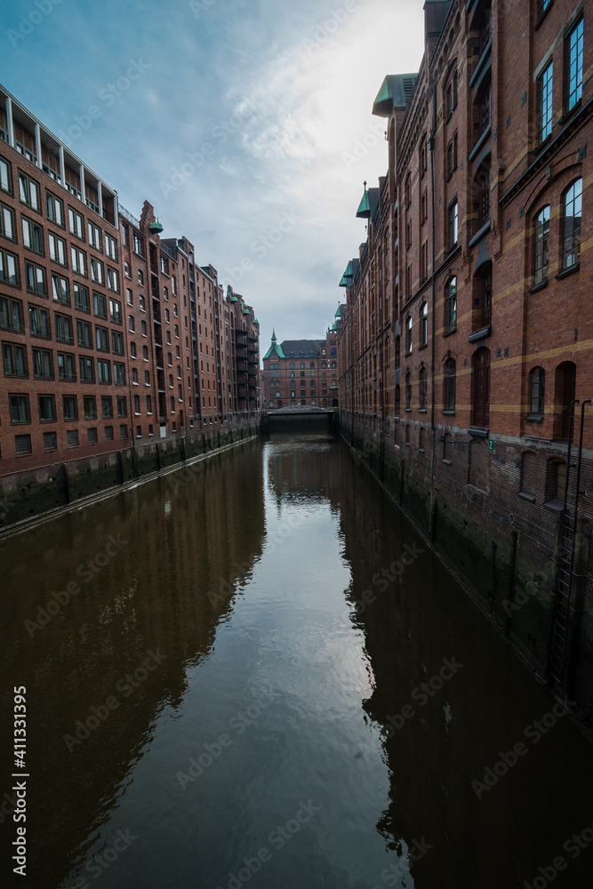 The Speicherstadt in Hamburg, Germany