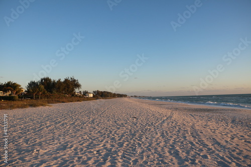 Dusk at Manatee public beach at Anna maria island  Florida USA