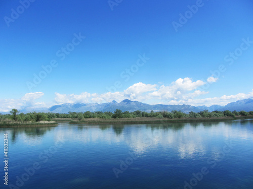 Shkodra lake and mountains