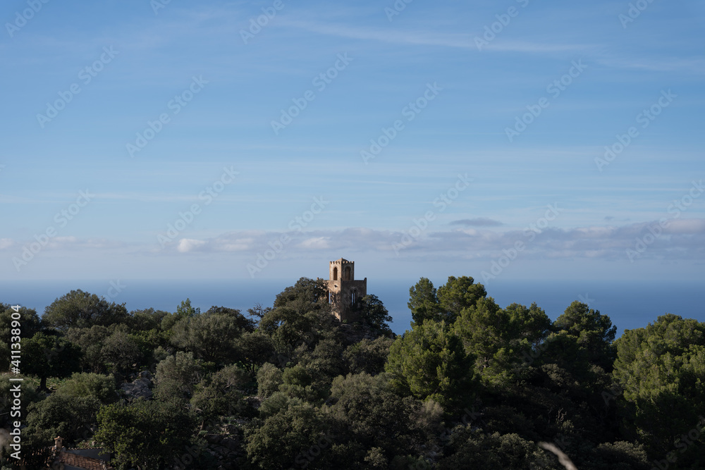 Tower on the cliff in Mallorca