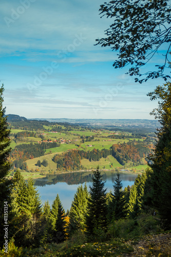 view on alpsee in bavaria in Germany