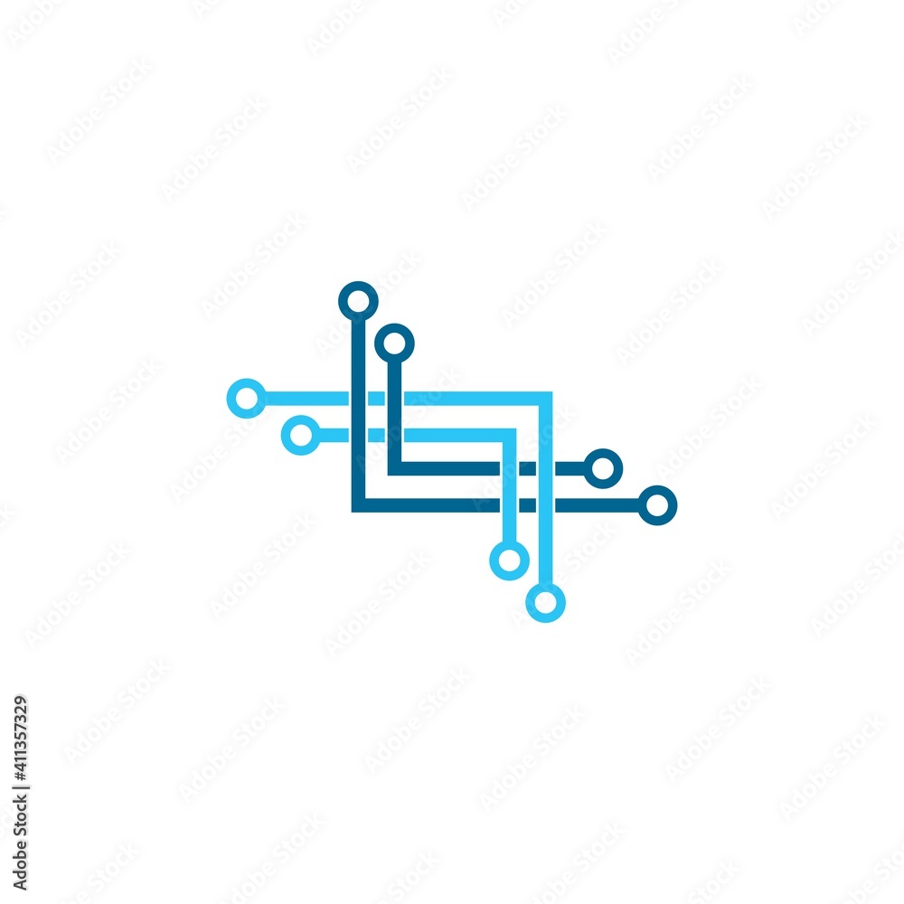 Vector Logo Technology concept illustration