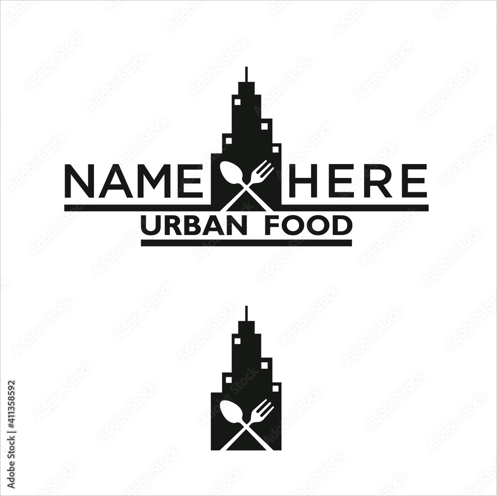 logo template for restaurant or outlet urban food or other menus.