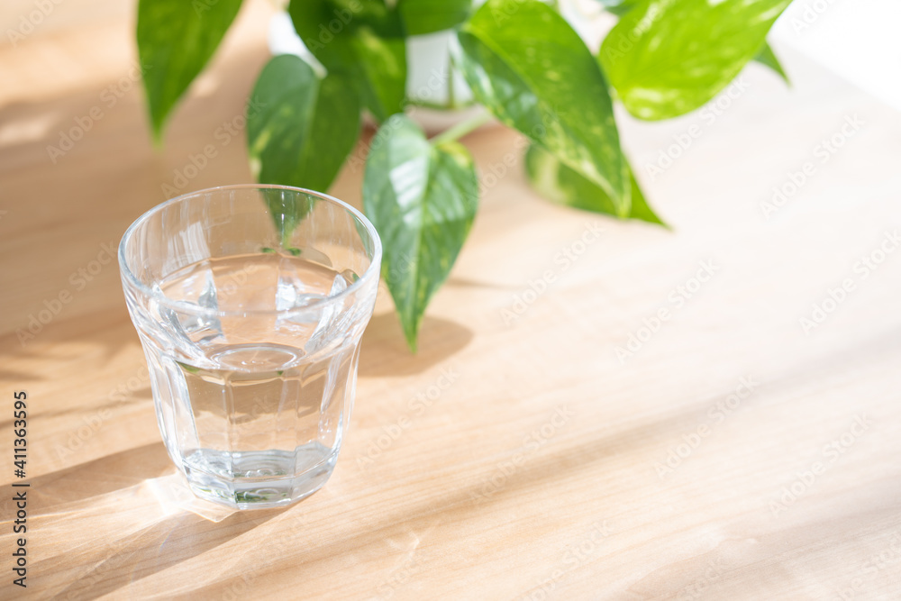 コップに入った水 コップに入った水
